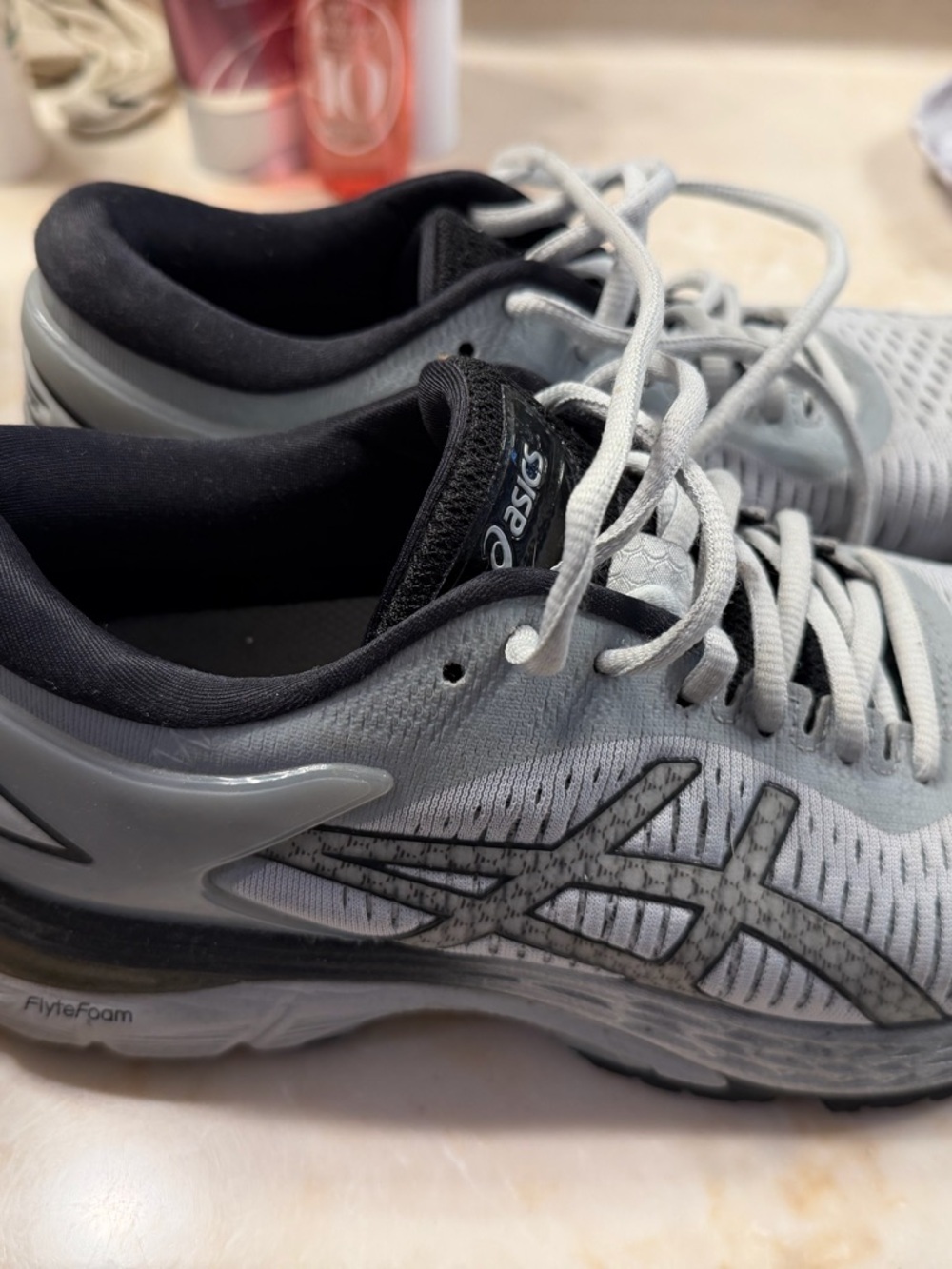 Asics Gray and Black Women's Athletic Running Shoes